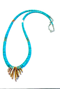 Stunning Santo Domingo turquoise necklace