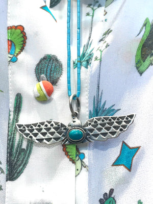 sterling sterling turquoise eagle pendent