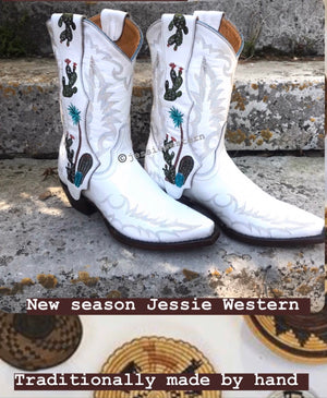 Jessie western brand Black cactus cowboy boots