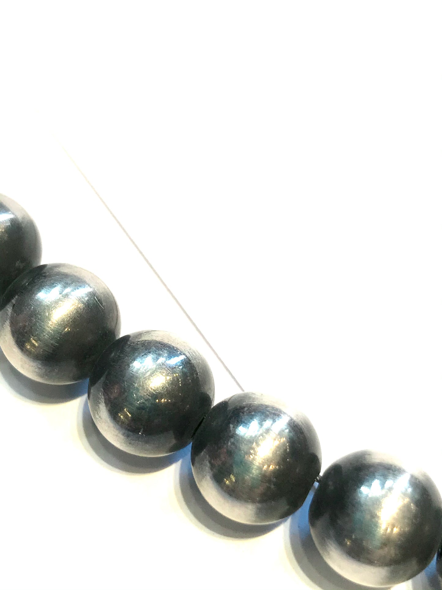 Sterling silver large chain Navajo necklace