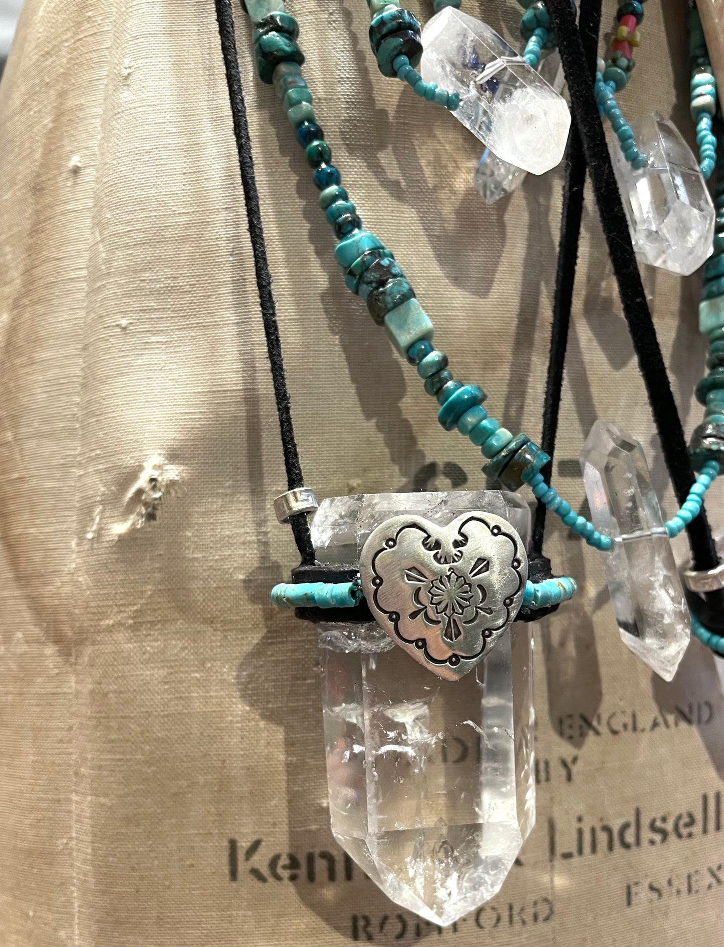 New crow medicine quartz Crystal necklace