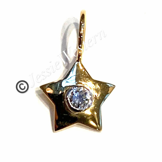Jessie Western Mini solid 18!k gold stars