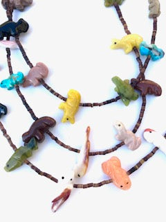 Three strand large long special edition power animal power animal necklace