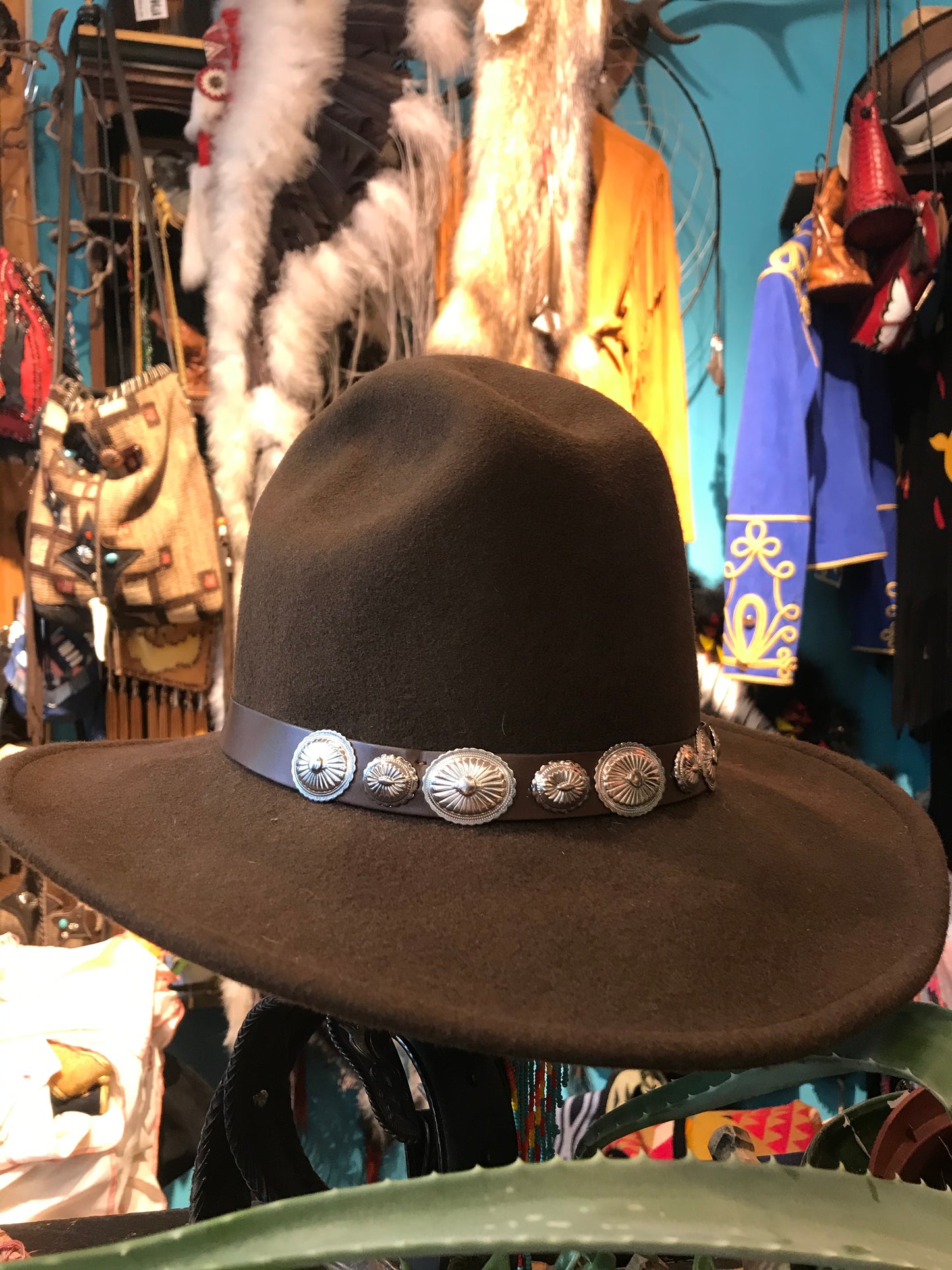 Brown concho hat
