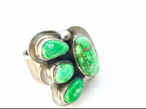 Stunning rare emerald turquoise ring