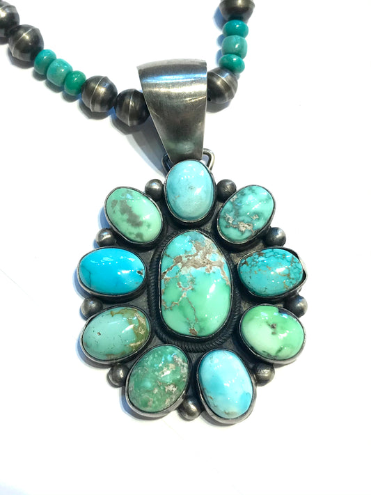 Stunning Rare emerald turquoise  pendent