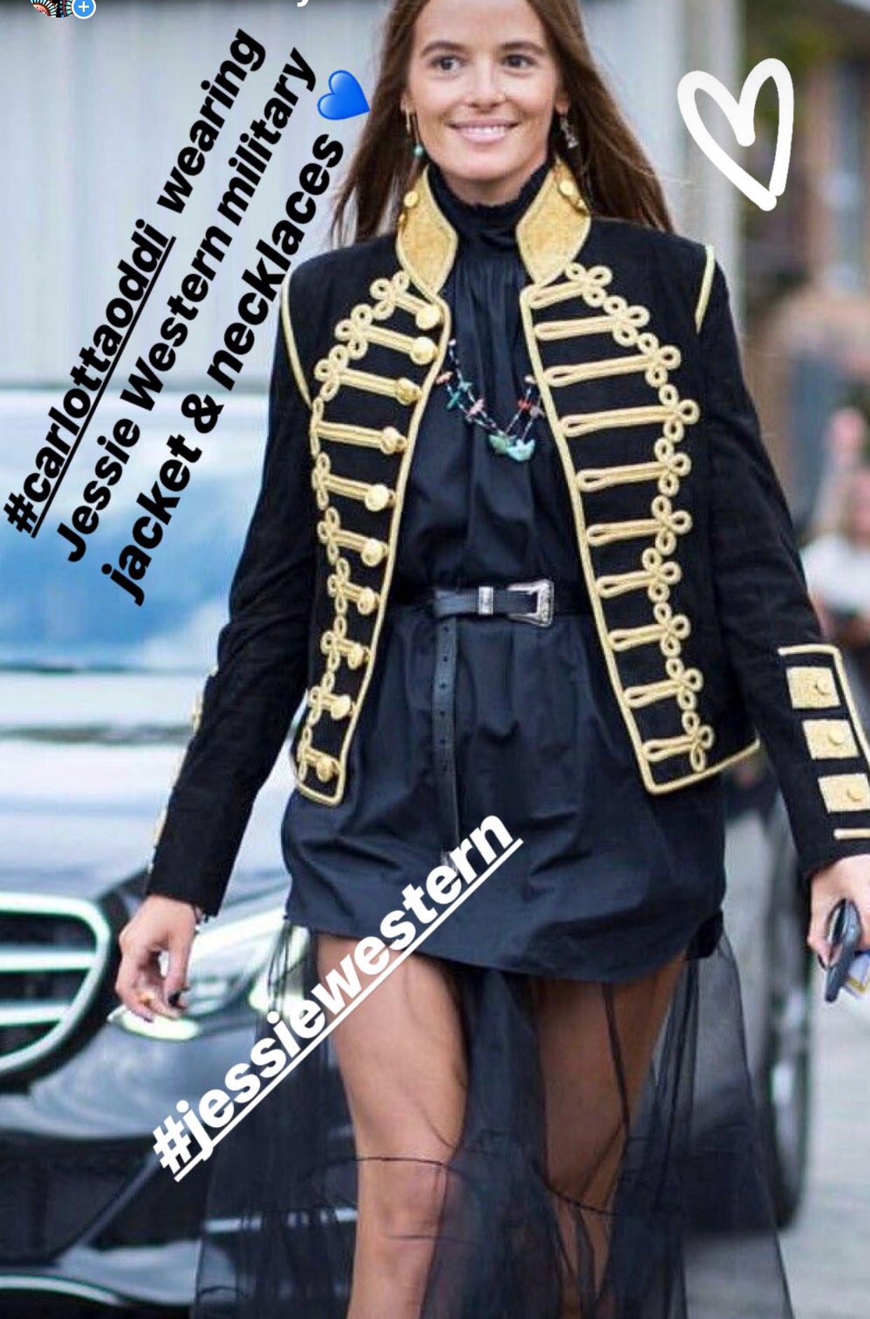 Military jacket hand beaded special edition