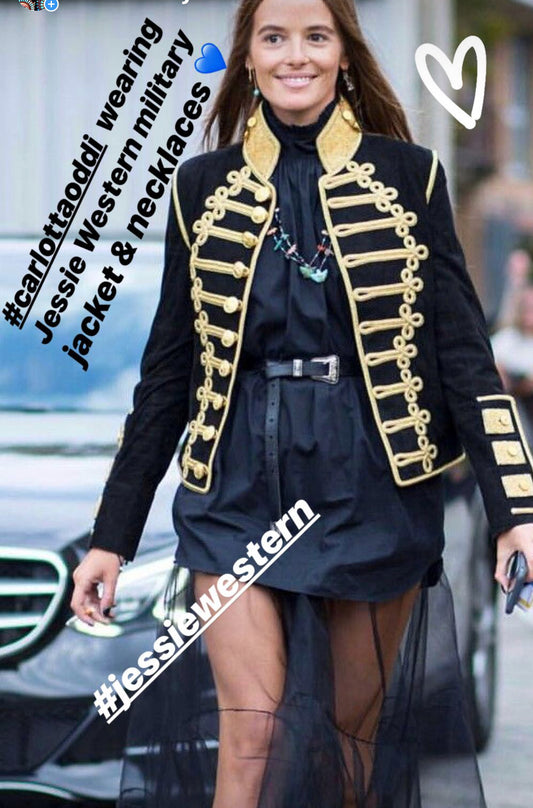 Military jacket hand beaded special edition