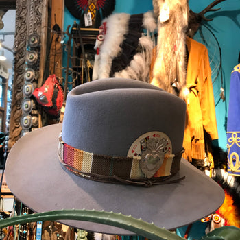 Grey custom made hat