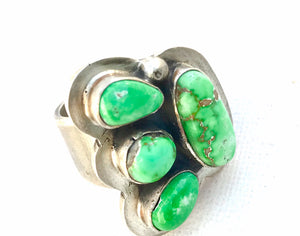 Stunning rare emerald turquoise ring