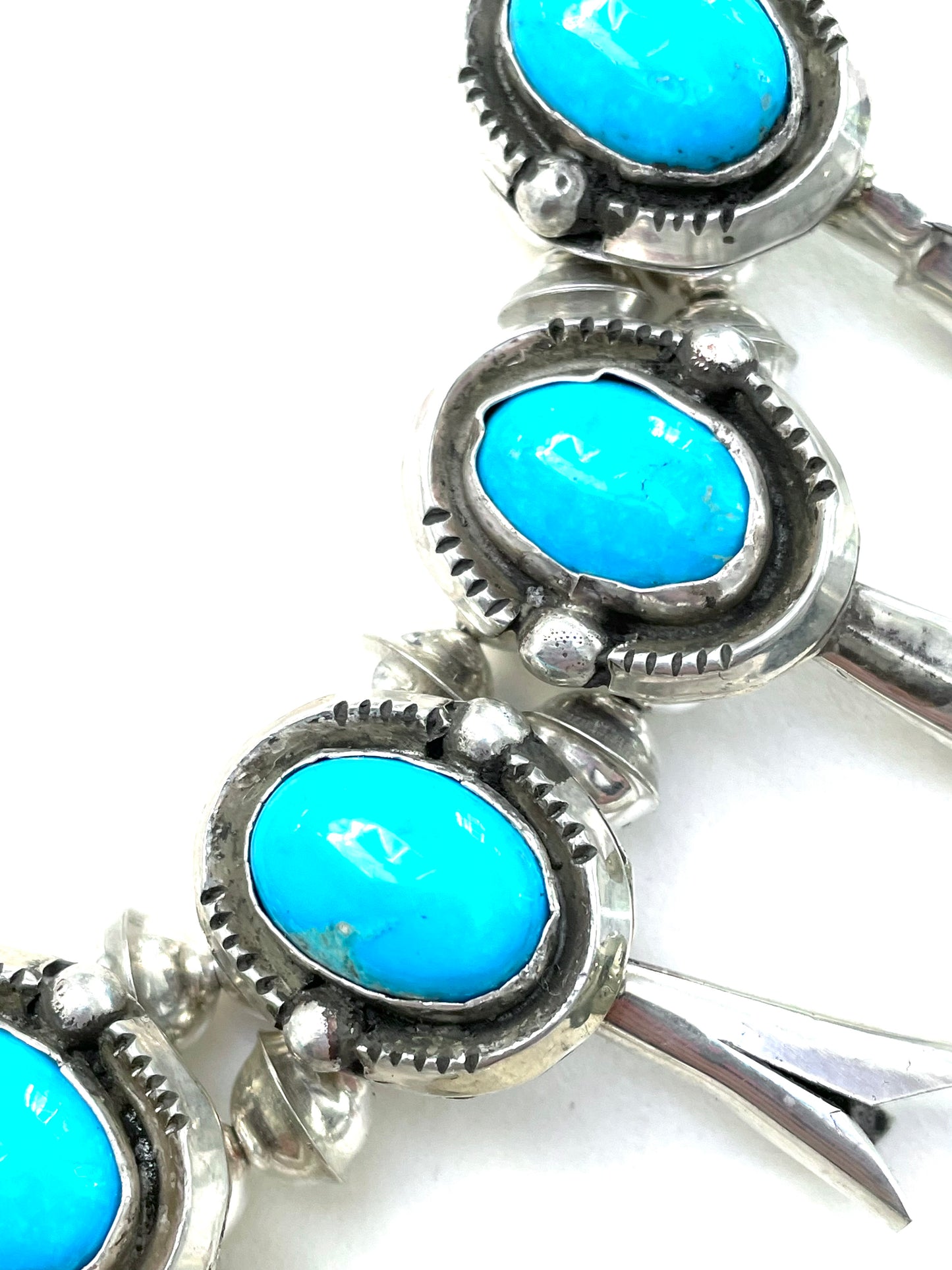 sleeping beauty squash blossom necklace