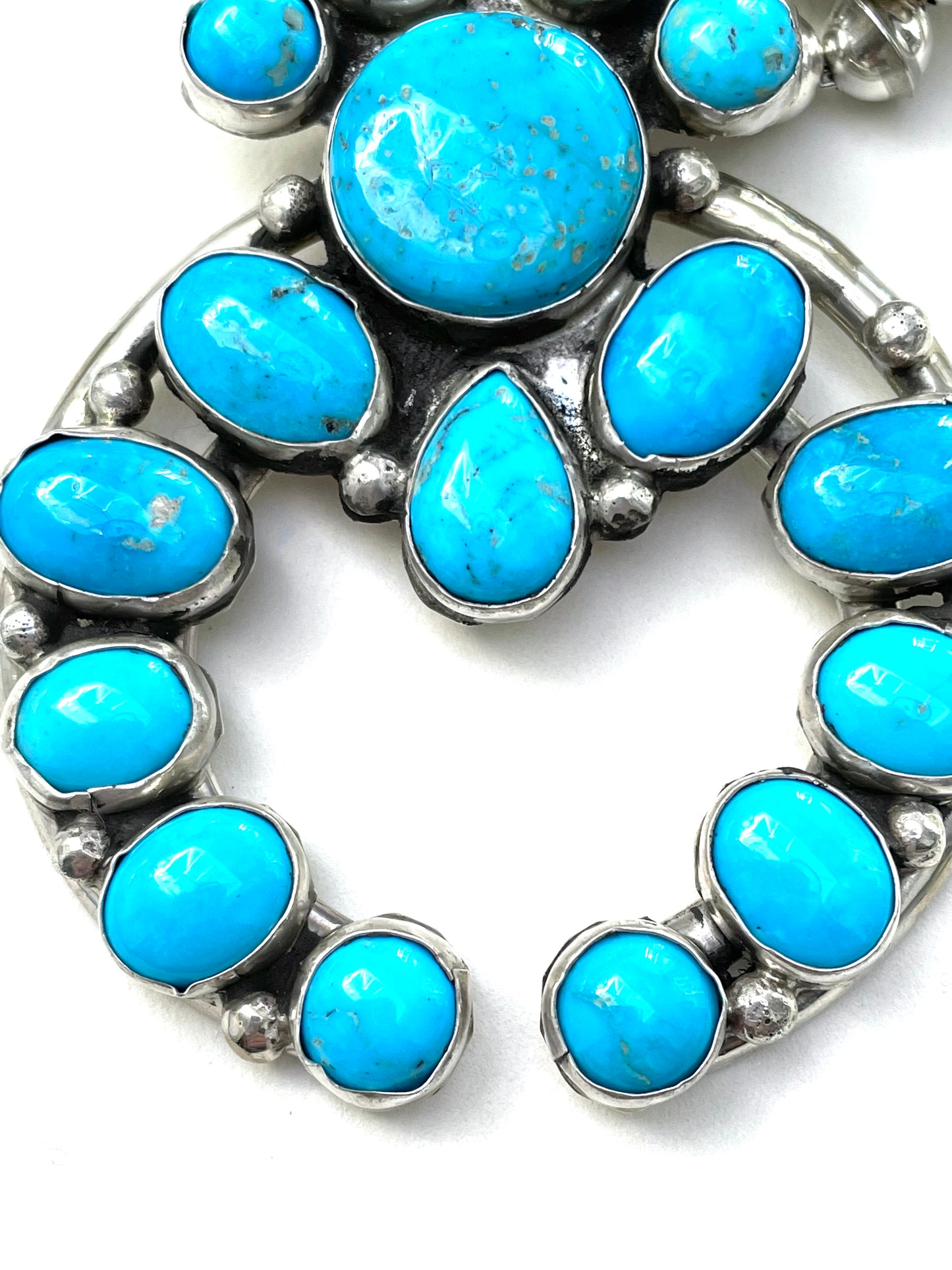 sleeping beauty squash blossom necklace