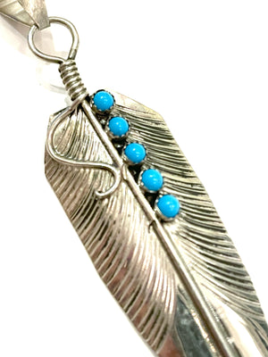 Large feather pendent 2 inch