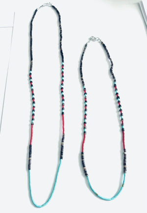 16 inch multi micro stone strand necklace