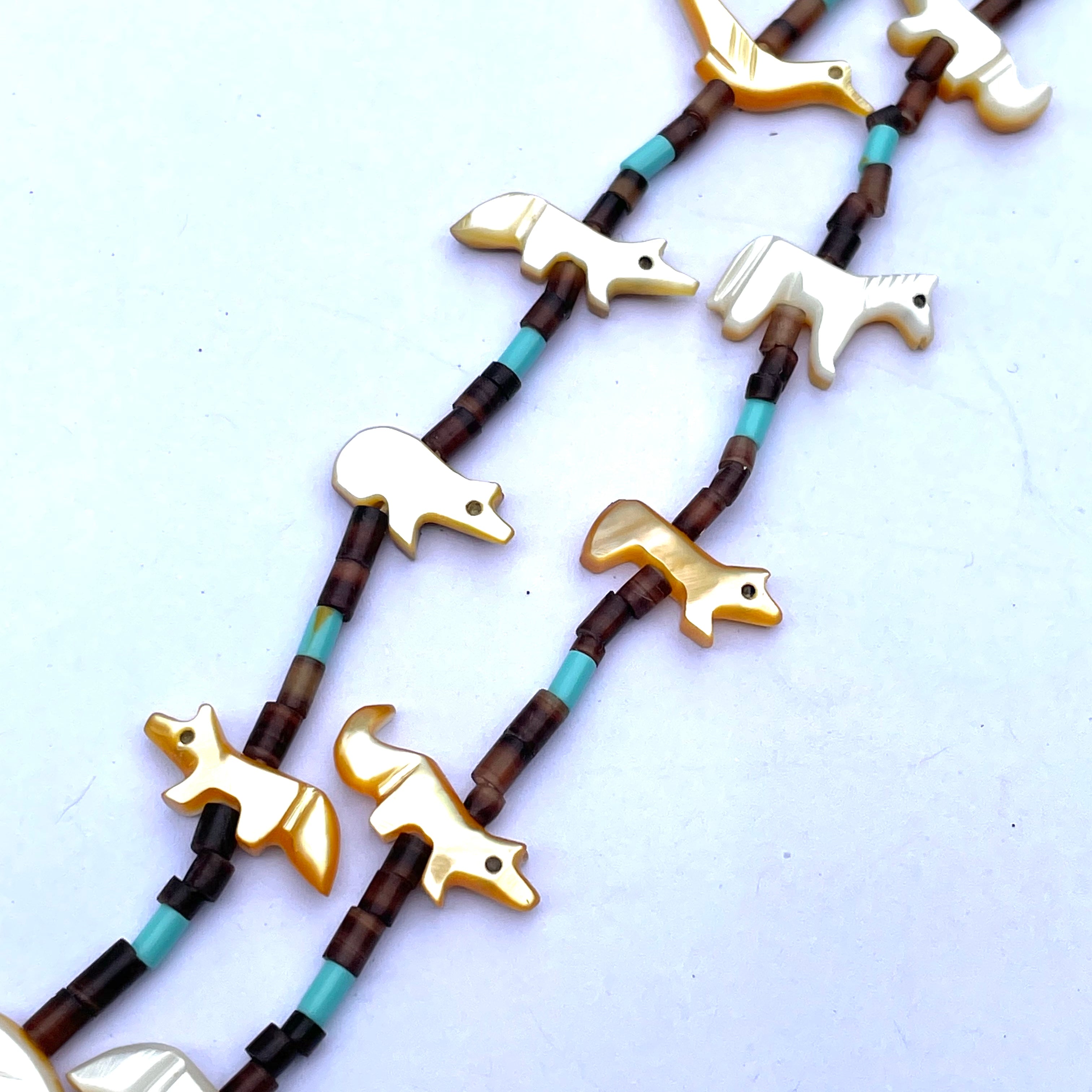 New double strand  power animal necklace stunning