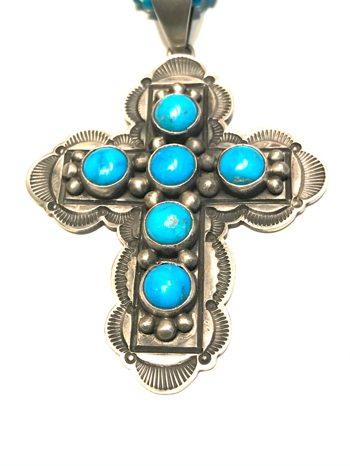 Large Navajo cross pendent