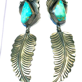 Large feather earring Navajo