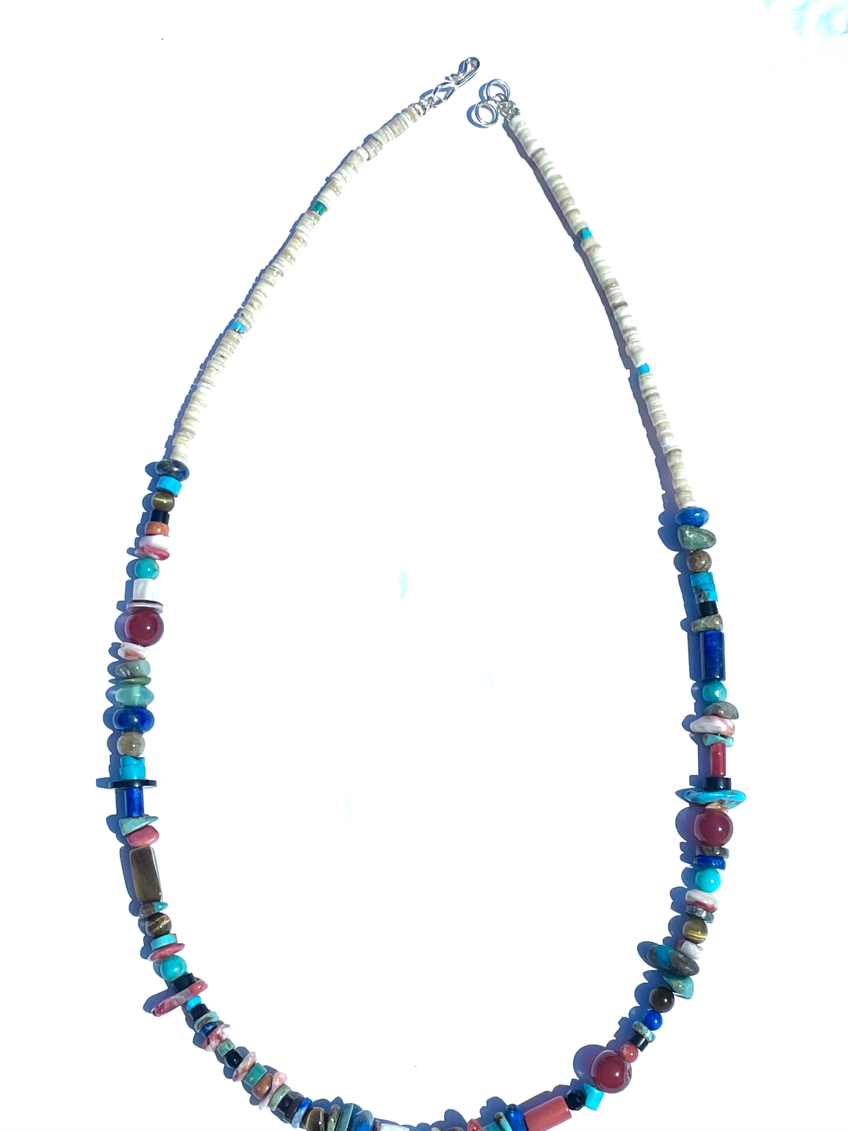 Multi stone nugget necklaces
