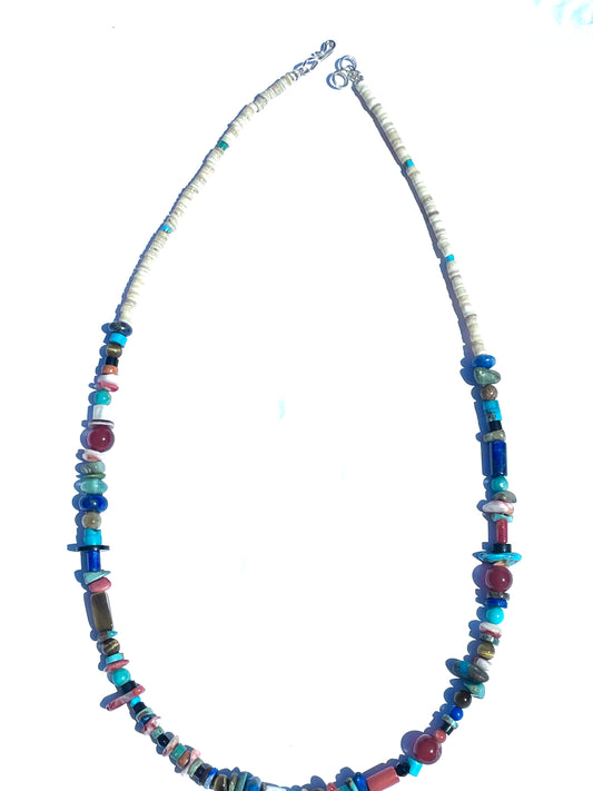 Multi stone nugget necklaces