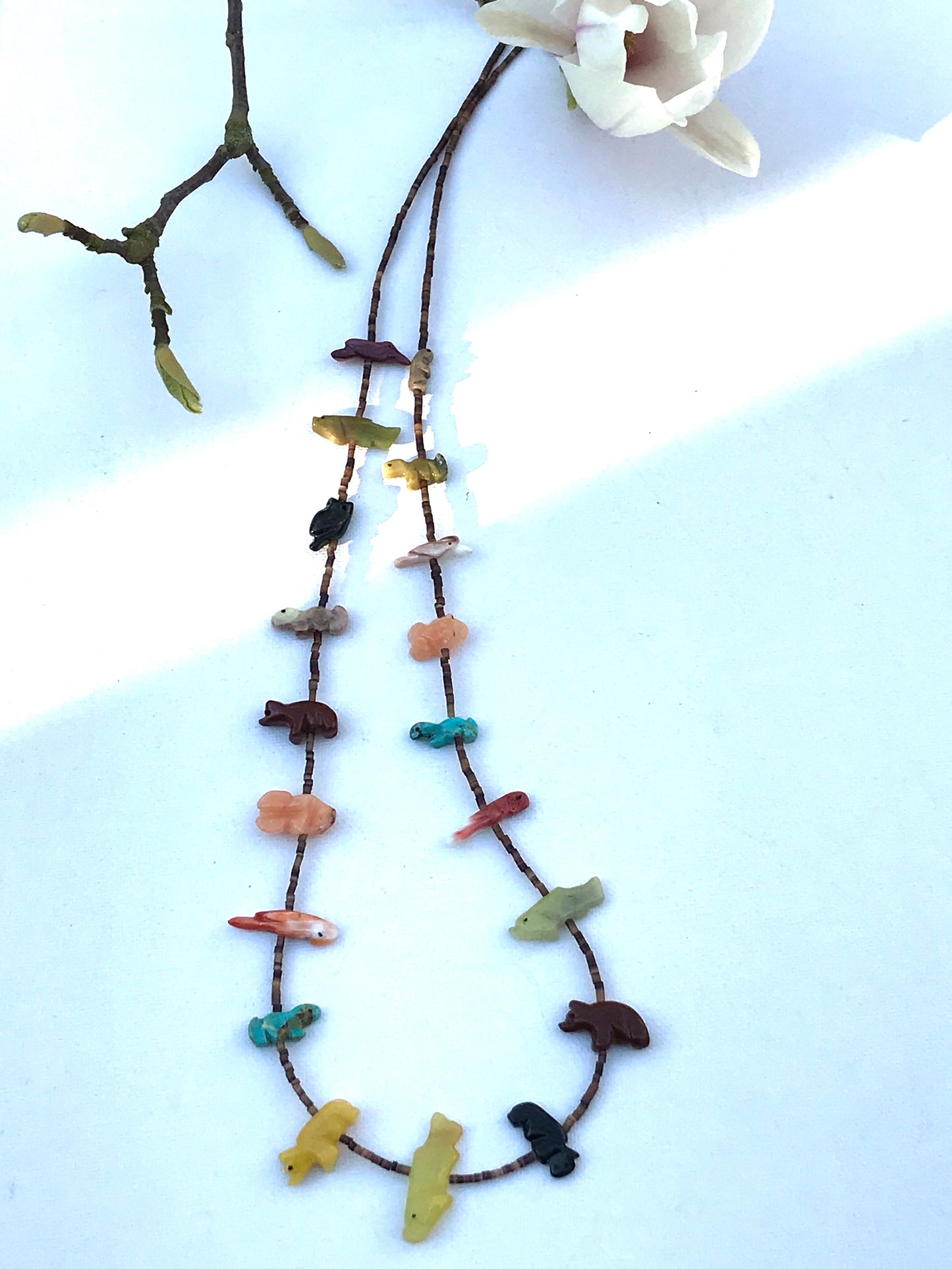 power animal necklace honey bear long