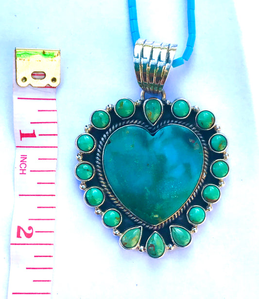 stunning Navajo heart pendent