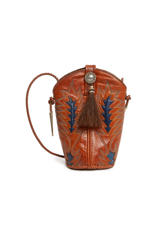 Jessie Western Indigo Arrow Boot Bag