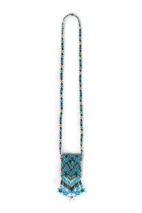 Jessie Western Hand Beaded Turquoise Medicine Pouch