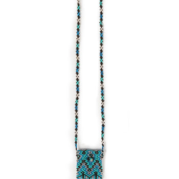 Jessie Western Hand Beaded Turquoise Medicine Pouch