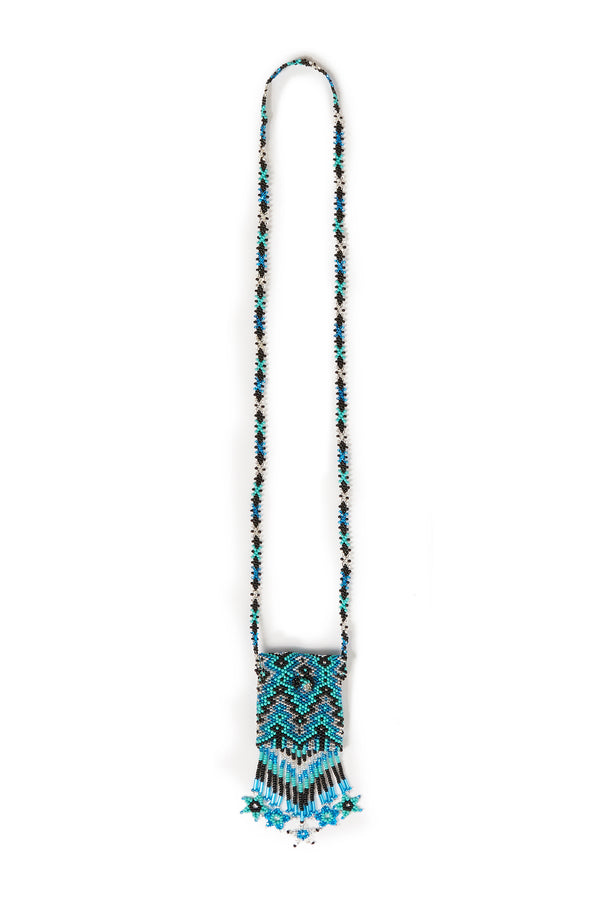 Jessie Western Hand Beaded Turquoise Medicine Pouch