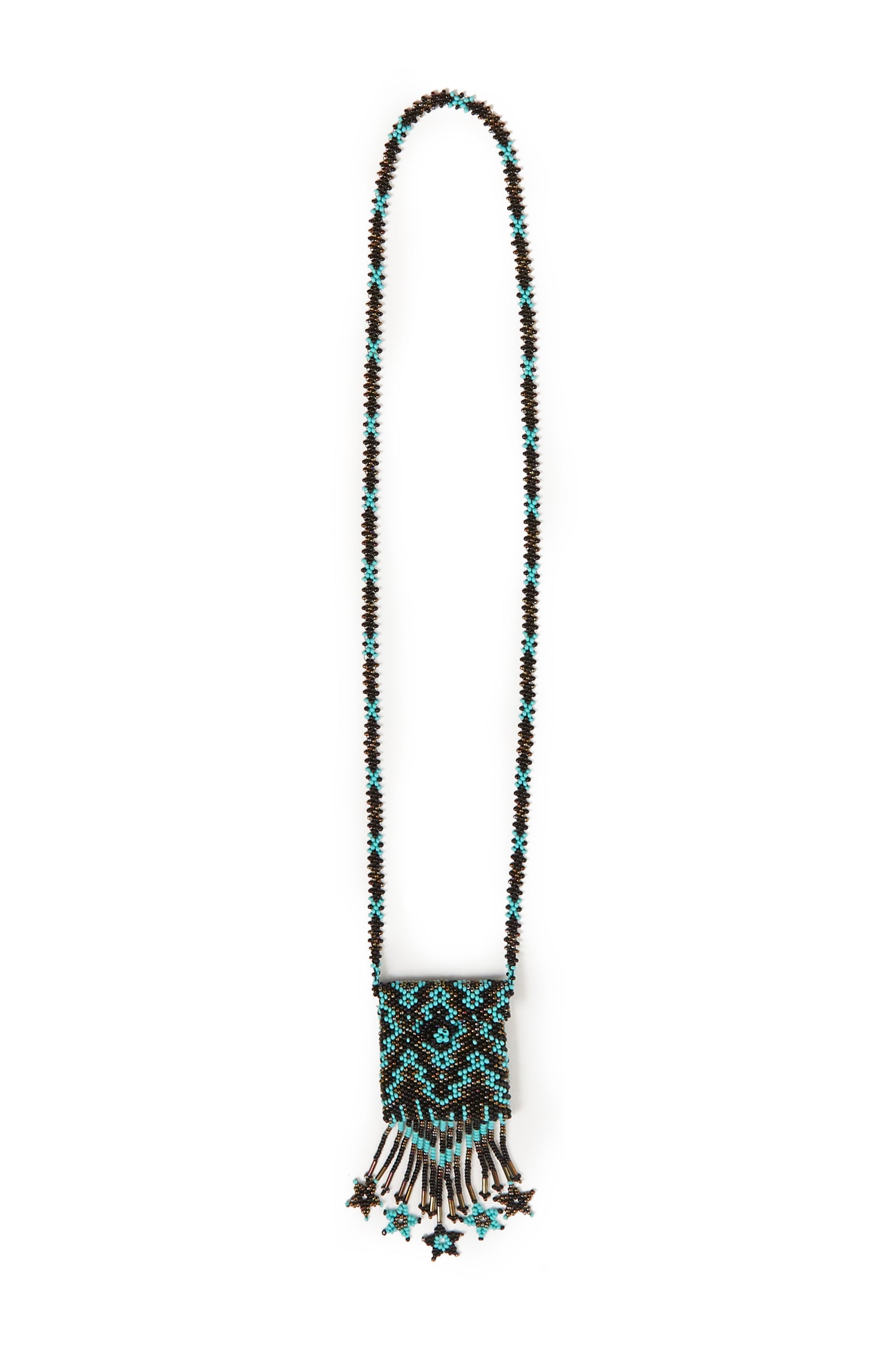 Jessie Western Beaded Medicine Pouch Necklace