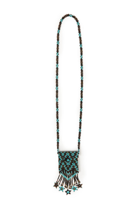 Jessie Western Beaded Medicine Pouch Necklace