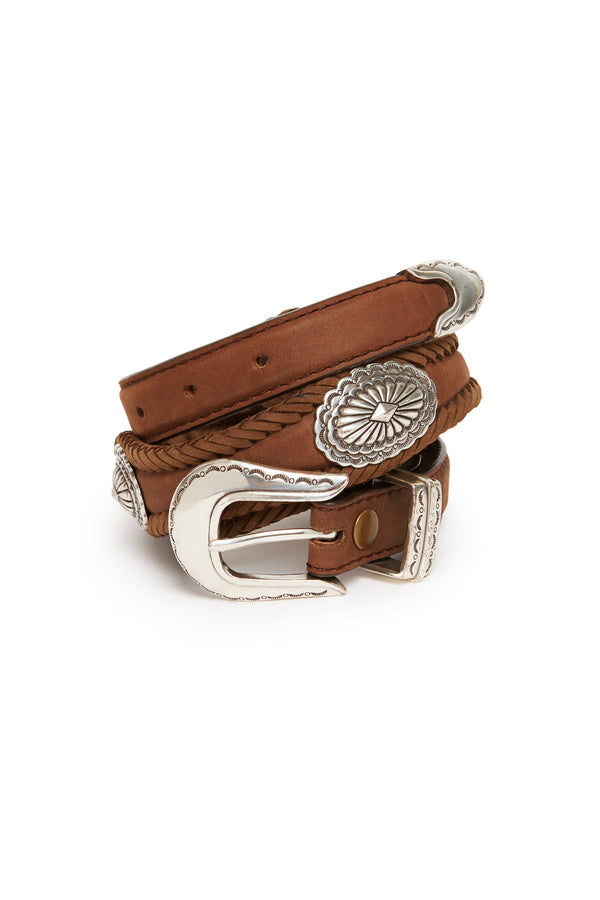 brown belt with conchos  Jessie Western brand
