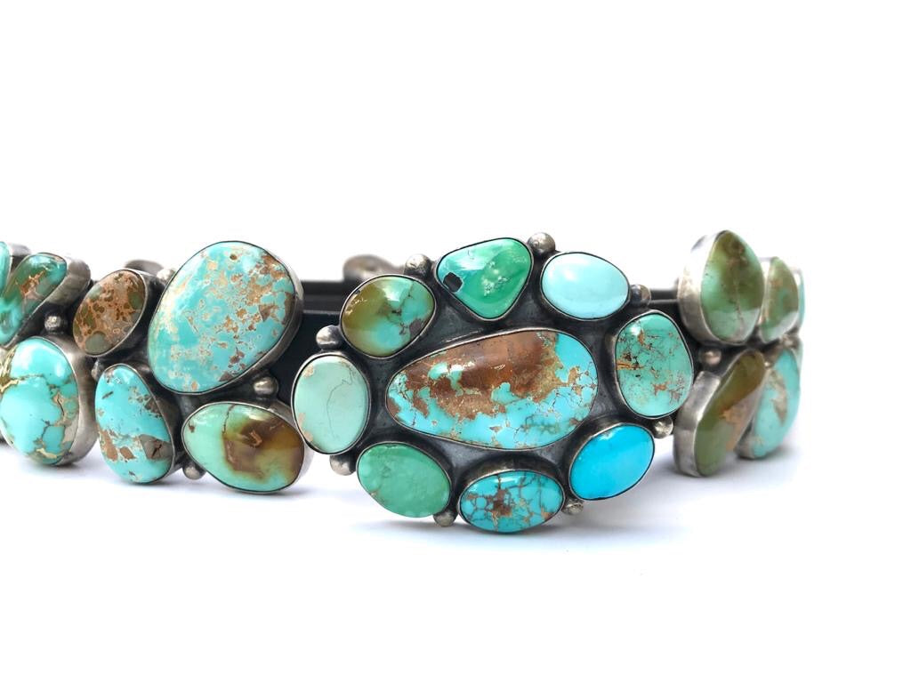 Amazing Navajo Turquoise Cluster Belt