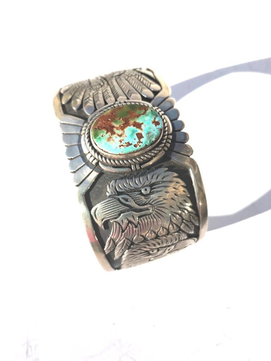 Eagle Dancer Teal Turquoise Bracelet