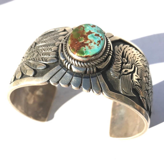 Eagle Dancer Teal Turquoise Bracelet