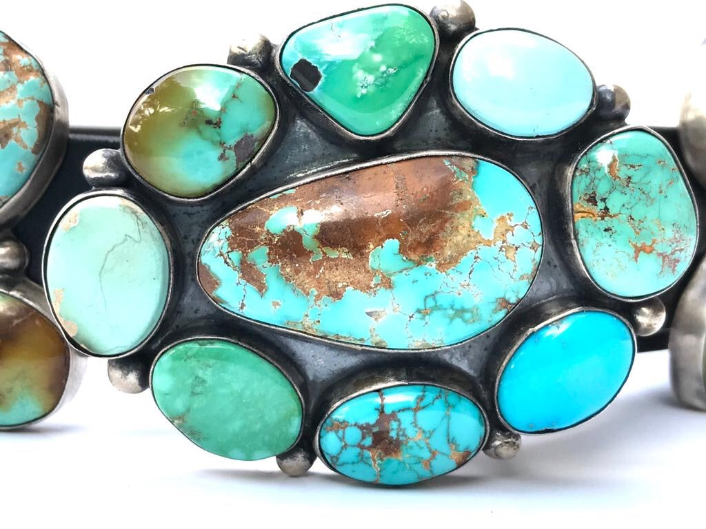 Amazing Navajo Turquoise Cluster Belt