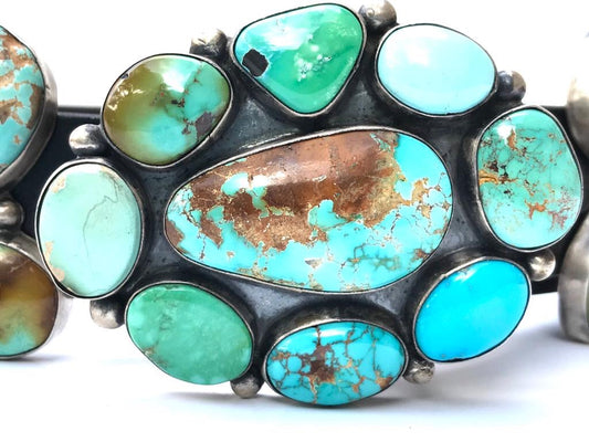 Amazing Navajo Turquoise Cluster Belt